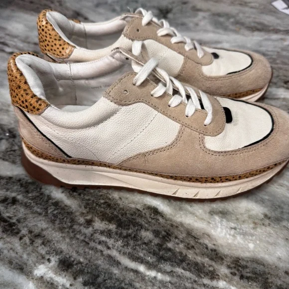 MadeWell Kick Off Sneakers in Leather & Spot Dot Calf Hair W8 - Picture 5 of 12